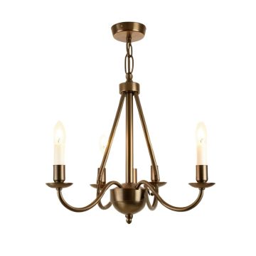 Ainsdale 5 - Light Candle Style Drum Chandelier