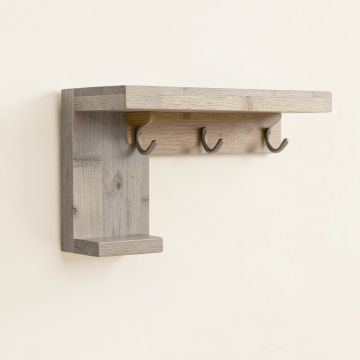 Willow Brook Wall-Mounted Entryway Organizer Shelf - Gray (synthetic illustration; no displayed measurements)
