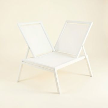 Reed Canyon Outdoor Lounge Chair - White (synthetic illustration; no displayed measurements)