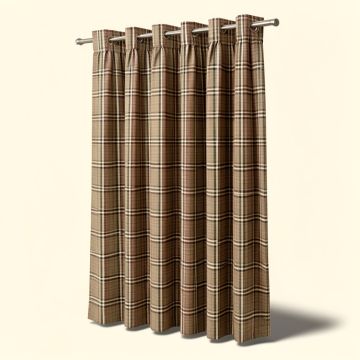 Belgr Country Plaid Room Darkening Rod Pocket Singe Curtain Panel (synthetic illustration; no displayed measurements)