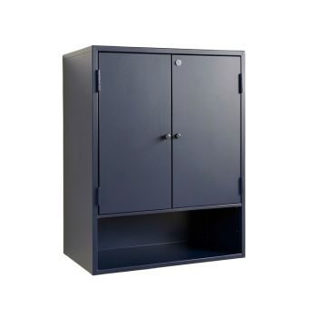 Slate Bridge Wall-Mounted Laundry Cabinet - Navy