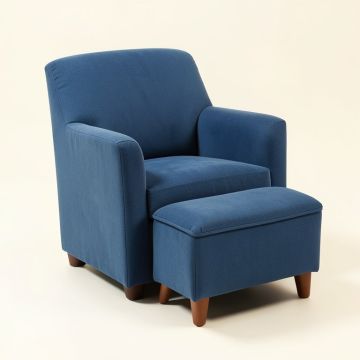 Cozy Kids Club Chair And Ottoman (synthetic illustration; no displayed measurements)