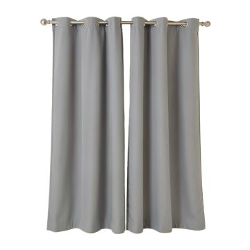Annemarie Grey And Mint 2 Panel Curtain Set