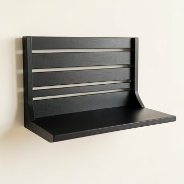 Oak Arc Wall-Mounted Entryway Organizer Shelf (synthetic illustration; no displayed measurements)