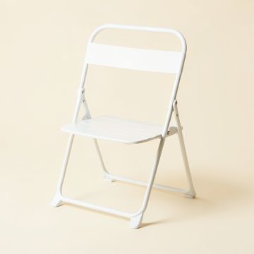Dawn Bend Folding Outdoor Chair - White (synthetic illustration; no displayed measurements)