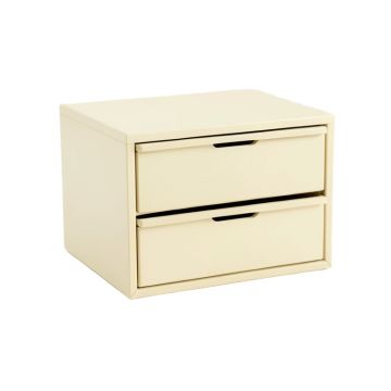 Slate Branch Small-Parts Storage Drawer Cabinet - Cream