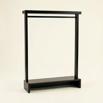 Ridge Bridge Empty Garment Rack - Black (synthetic illustration; no displayed measurements)