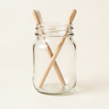 Mason Jar Toothbrush Holder (synthetic illustration; no displayed measurements)