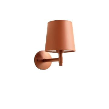 Cove Bluff Wall Sconce Mounted On A Plain Wall - Terracotta