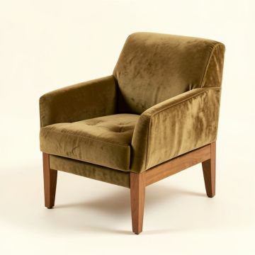 Easterling 22.5 '' Wide Tufted Velvet Slipper Chair (synthetic illustration; no displayed measurements)