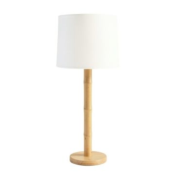 Glen Branch Floor Lamp With A Plain Fabric Shade - White