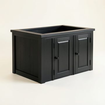 Ash Falls Empty Furniture-Style Litter Enclosure - Black (synthetic illustration; no displayed measurements)