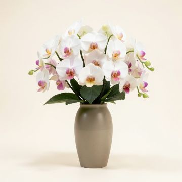 Silk Artificial Orchids Floral Arrangement In Vase (synthetic illustration; no displayed measurements)