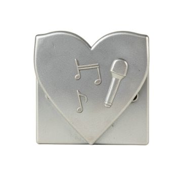 Large Heart , Musical Notes , Microphone , Sing From The Heart Text 1-Gang Duplex Outlet Wall Plate
