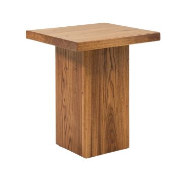 Polizzi Solid Wood Pedestal End Table