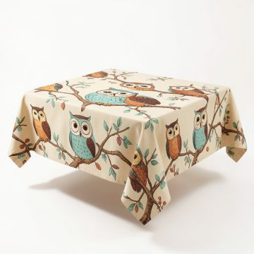 Owl Tablecloth (synthetic illustration; no displayed measurements)