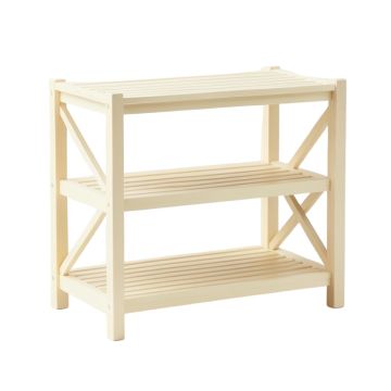 Elm Crest Empty Seed-Starting Shelving Unit Without Lights - Cream