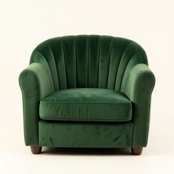 Hill Field Upholstered Armchair - Green (synthetic illustration; no displayed measurements)