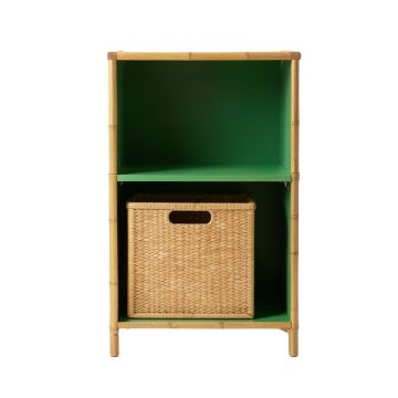 Flint Branch Freestanding Pull-Out Hamper Cabinet - Green