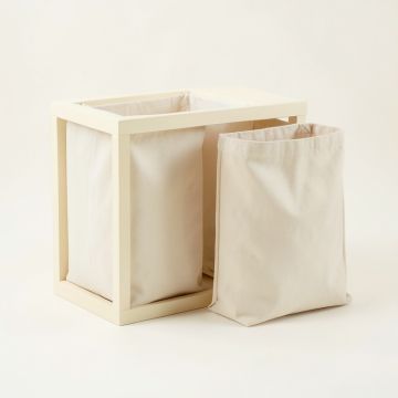 Willow Dale Laundry Sorting Station With Plain Removable Bags - Cream (synthetic illustration; no displayed measurements)