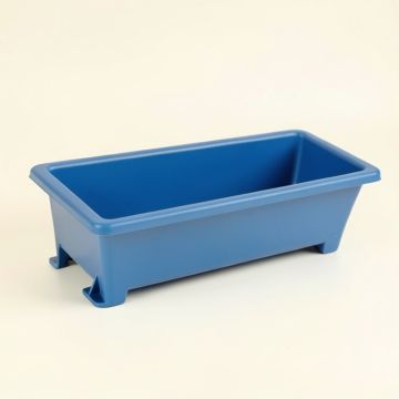Laurel Arc Empty Railing Planter With Integral Brackets - Blue (synthetic illustration; no displayed measurements)