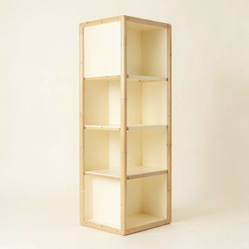 Moss Canyon Narrow Cubby Tower - Cream (synthetic illustration; no displayed measurements)