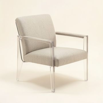 Santee Arm Chair In Clear (synthetic illustration; no displayed measurements)