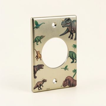 Triceratops Dinosaur 1-Gang Toggle Light Switch Wall Plate (synthetic illustration; no displayed measurements)