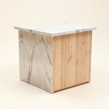 Mantello Kitchen Island Set Marble (synthetic illustration; no displayed measurements)