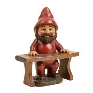 Cataleya Solar Gnome On Welcome Bench Statue