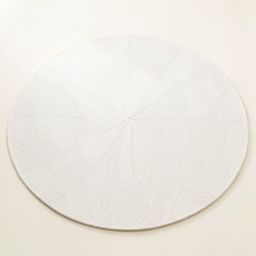 Olive Bend Round Area Rug - White (synthetic illustration; no displayed measurements)