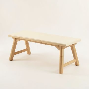 Juniper Branch Indoor Bench - Cream (synthetic illustration; no displayed measurements)