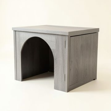 Reed Dale Empty Furniture-Style Litter Enclosure - Gray (synthetic illustration; no displayed measurements)