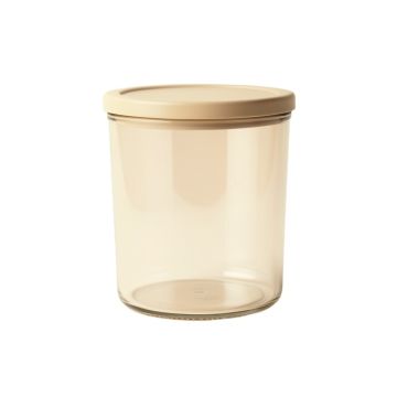 Olive Branch Storage Canister With Lid - Beige