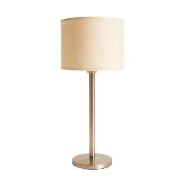 Bay Dale Floor Lamp With A Plain Fabric Shade - Beige