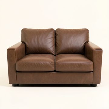 Hillwill 67 '' Leather Match Pillow Top Arm Loveseat (synthetic illustration; no displayed measurements)