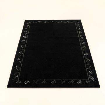 Ash Crest Rectangular Area Rug - Black (synthetic illustration; no displayed measurements)