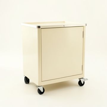 Bay Branch Empty Rolling Workshop Cart - Ivory (synthetic illustration; no displayed measurements)