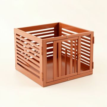 Bay Edge Empty Furniture-Style Pet Crate - Terracotta (synthetic illustration; no displayed measurements)