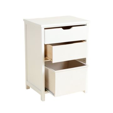 Harbor Canyon Freestanding Pull-Out Hamper Cabinet - White (synthetic illustration; no displayed measurements)