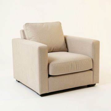 Stone Falls Upholstered Armchair - Beige (synthetic illustration; no displayed measurements)