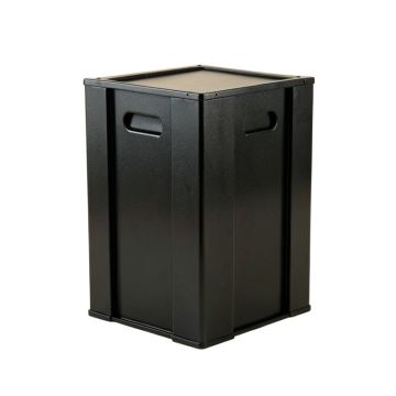 Juniper Branch Closed Outdoor Storage Box - Black