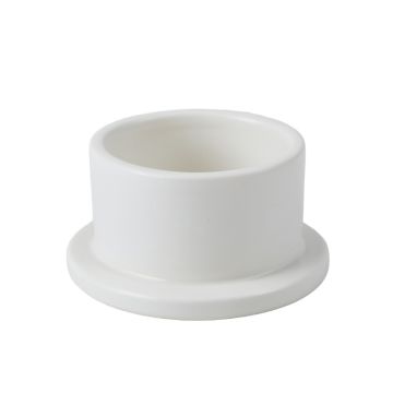 Laurel Branch Empty Candle Holder - White