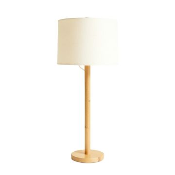 Field Bluff Floor Lamp With A Plain Fabric Shade - Ivory