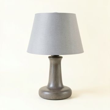 Ash Dell Table Lamp With A Plain Fabric Shade - Gray (synthetic illustration; no displayed measurements)