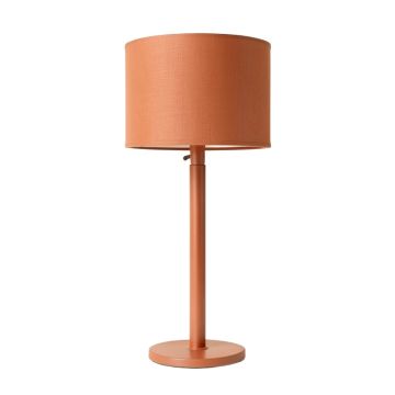 Slate Branch Floor Lamp With A Plain Fabric Shade - Terracotta
