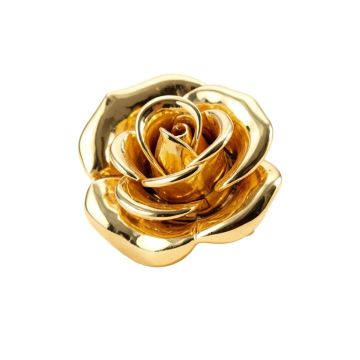 24K Gold Plated Rose With Clear-Cut Crystal