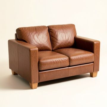 Caffrey 80.1 '' Genuine Leather Square Arm Sofa (synthetic illustration; no displayed measurements)