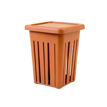 Fern Crest Closed Garden Compost Bin - Terracotta