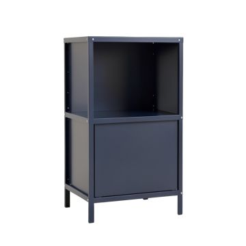 Laurel Bend Freestanding Pull-Out Hamper Cabinet - Navy